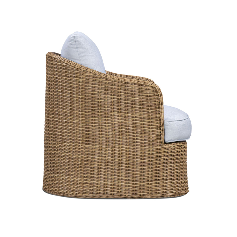 Axel Boucle Outdoor Accent Chair - Blue
