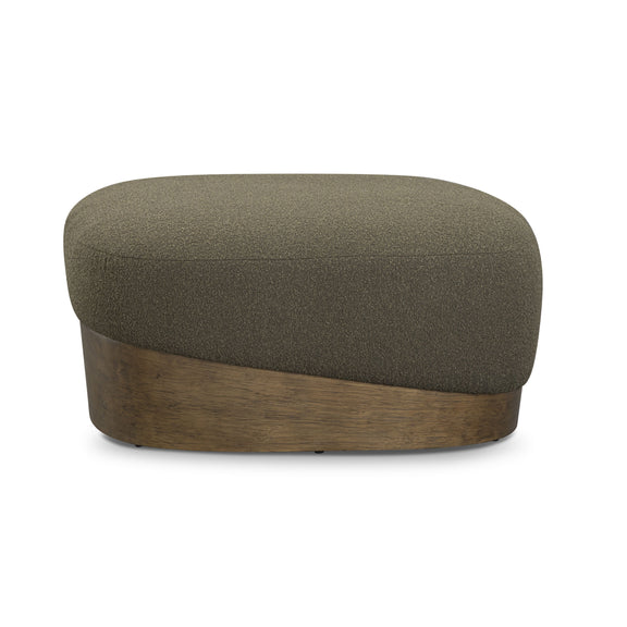 Domina Boucle Ottoman - Kale Green