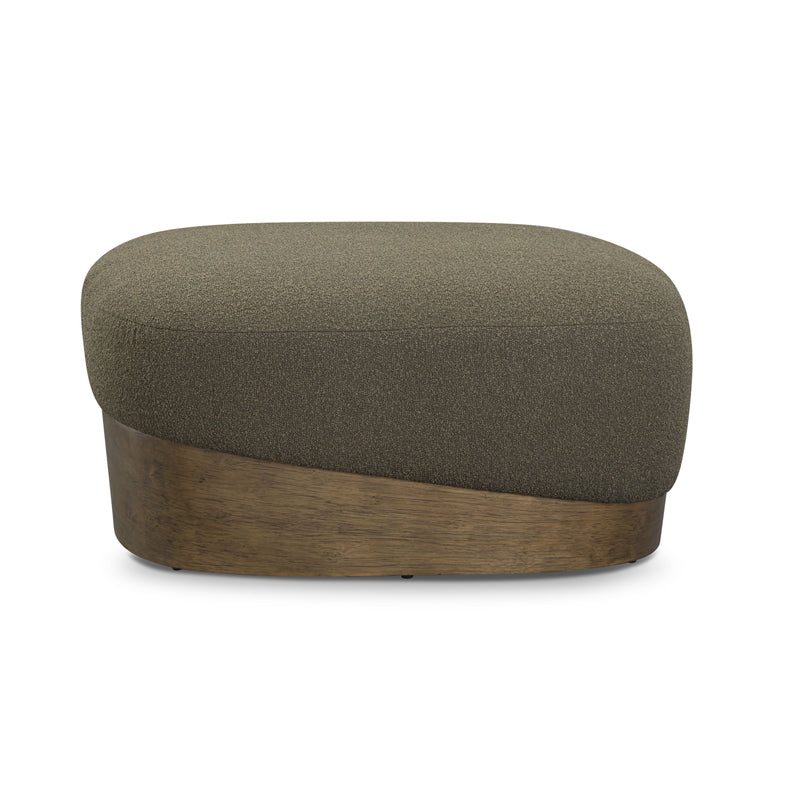 Domina Boucle Ottoman - Kale Green