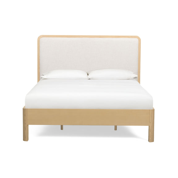 Rafaelle Natural Solid Ash Bed - Cream,Natural