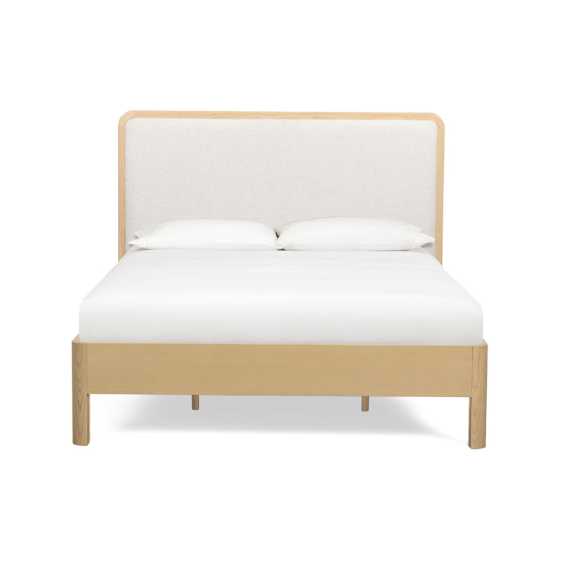 Rafaelle Natural Solid Ash Bed - Cream,Natural