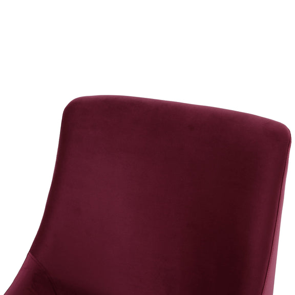 Beatrix Performance Velvet Dining Chair - Burgundy