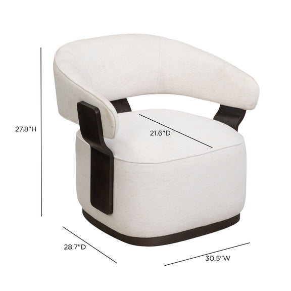 Madison Performance Swivel Accent Chair - Chalk