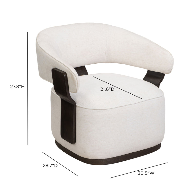 Madison Performance Swivel Accent Chair - Chalk