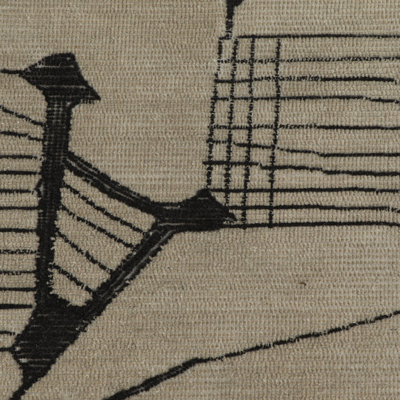 Mezzo Natural Hand Tufted Wool Area Rug 5'X8'