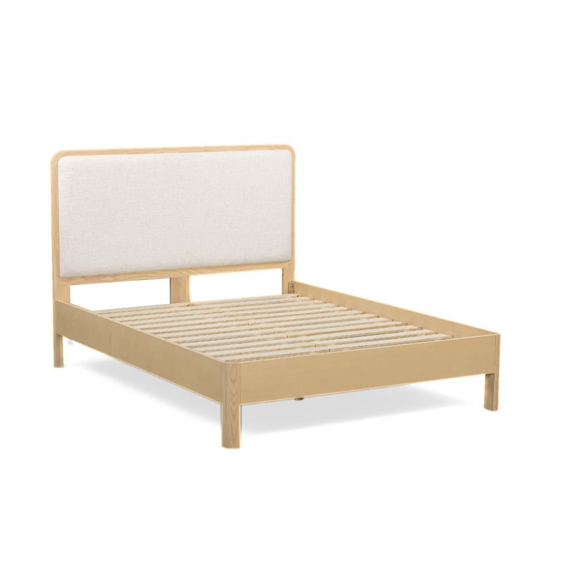 Rafaelle Natural Solid Ash Bed - Cream,Natural