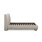 Rayne Textured Fabric Bed - Cream
