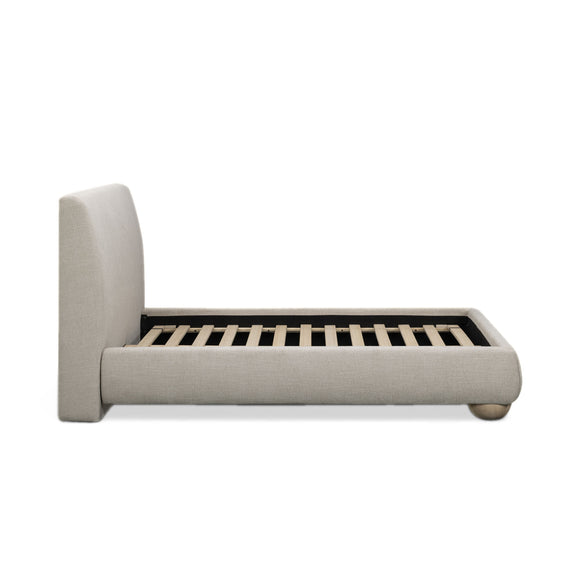 Rayne Textured Fabric Bed - Cream