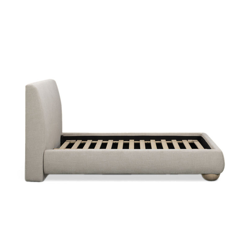Rayne Textured Fabric Bed - Cream
