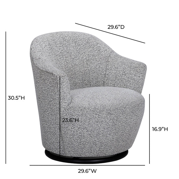 Skyla Swivel Chair - Grey