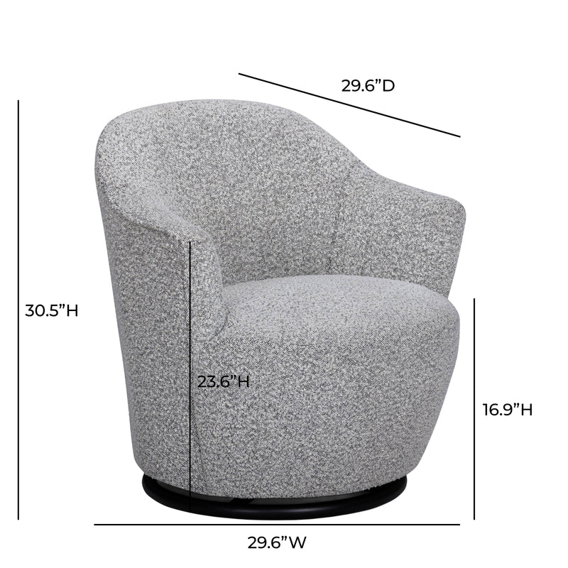 Skyla Swivel Chair - Grey
