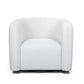 Curves Performance Velvet Swivel Accent Chair - Cream