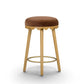 Oodle Performance Vegan Mohair Bar and Counter Stool - Bronze / Natural Ash / Counter Height