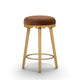 Oodle Performance Vegan Mohair Bar and Counter Stool - Bronze / Natural Ash / Counter Height