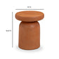 Lydia Concrete Indoor/Outdoor Side Table - Orange