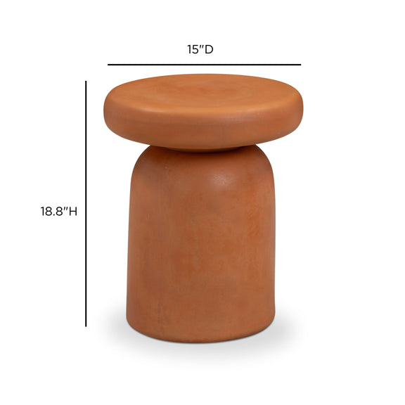 Lydia Concrete Indoor/Outdoor Side Table - Orange
