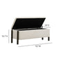 Abby 52" Nubby Fabric Storage Bench - Cream