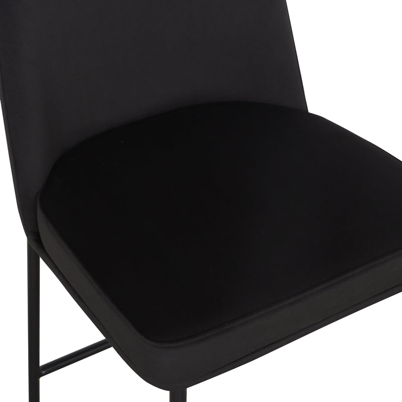 Sydney Performance Velvet Counter Stool Set of 2 - Black