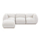 Arezza 4-Piece Stone White Contract-Grade Basketweave Chenille Modular Sectional
