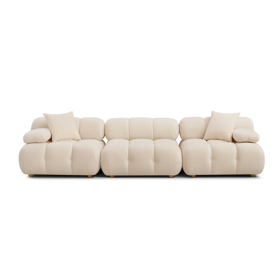 Calliope 118" Performance Modular Sofa - Off-White