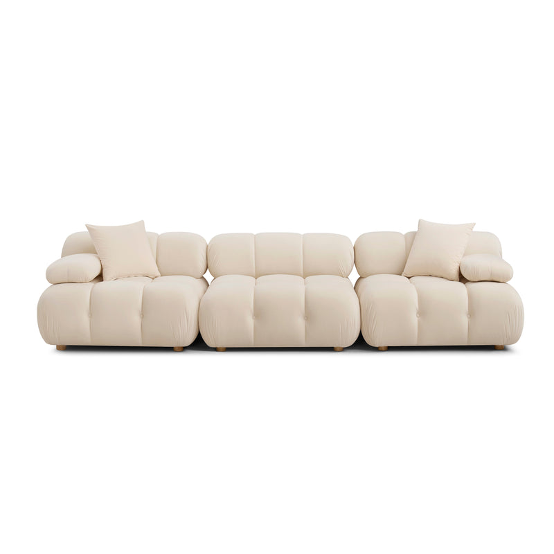 Calliope 118" Performance Modular Sofa - Off-White