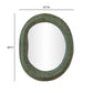 Orpheus 22"X28" Ribbed Forest Green Fiberglass Thick Wall Mirror