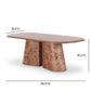 Gladyss 87" Burl Oval Dining Table - Honey