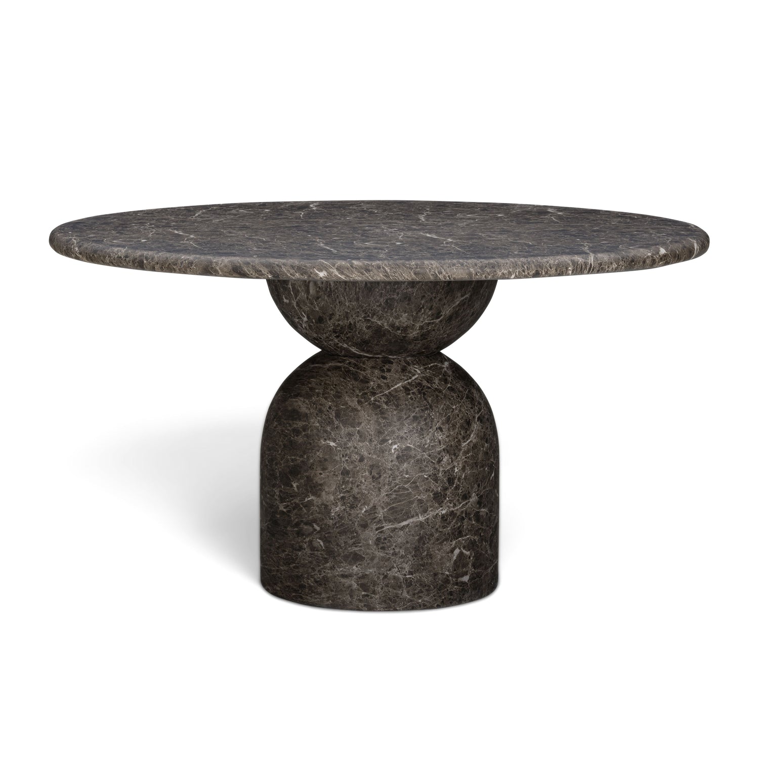 Cynthia 54" Concrete Indoor/Outdoor Dining Table - Dark Emperador Marble