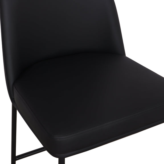 Sydney Performance Vegan Leather Counter Stool - Set of 2 - Black