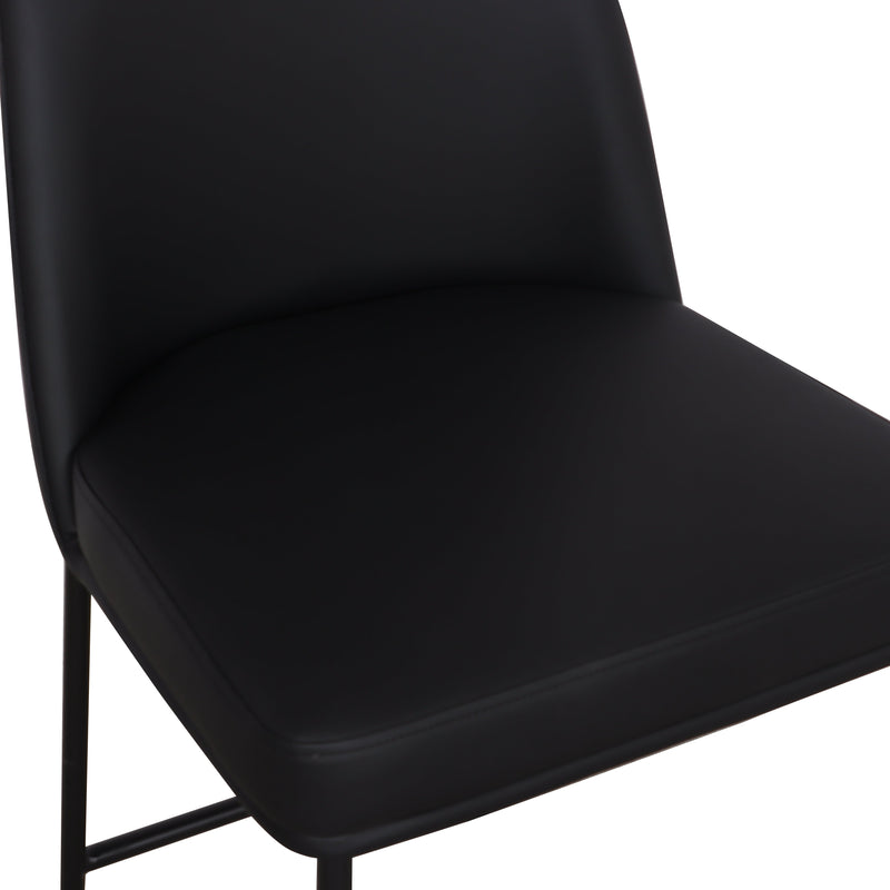 Sydney Performance Vegan Leather Counter Stool - Set of 2 - Black