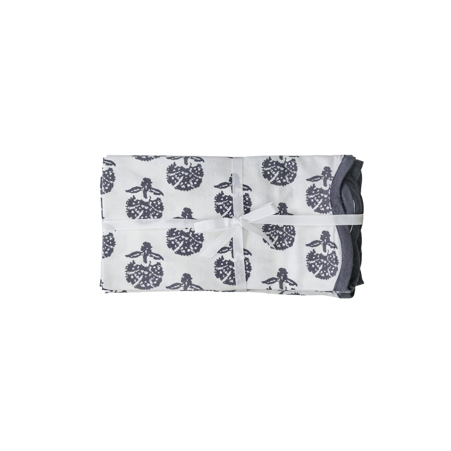 Crissy Cotton Canvas Printed Napkins - Set of 4 - Black Vintage Floral