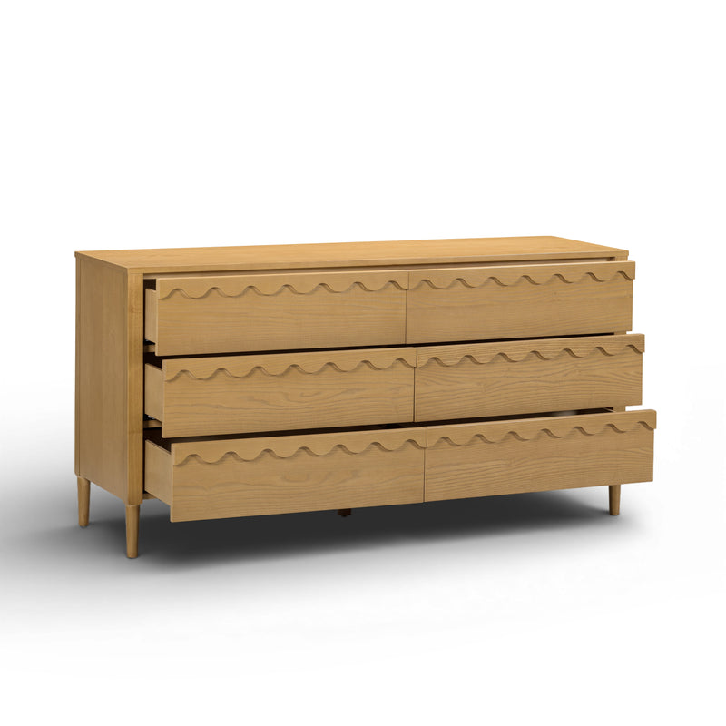 Oodle 62" 6-Drawer Dresser - Natural Ash