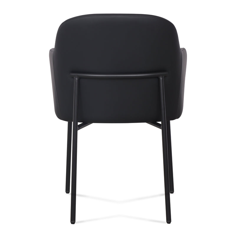 Sydney Performance Vegan Leather Armchair - Set of 2 - Black