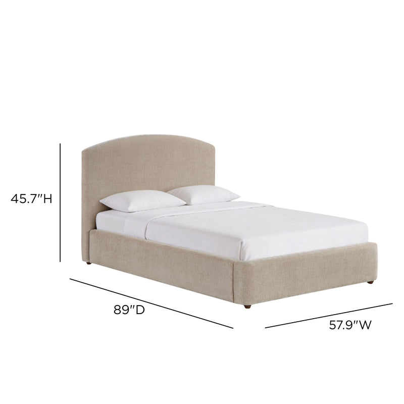 Leah Performance Chenille Bed - Taupe