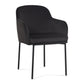 Sydney Performance Velvet Armchair - Set of 2 - Black