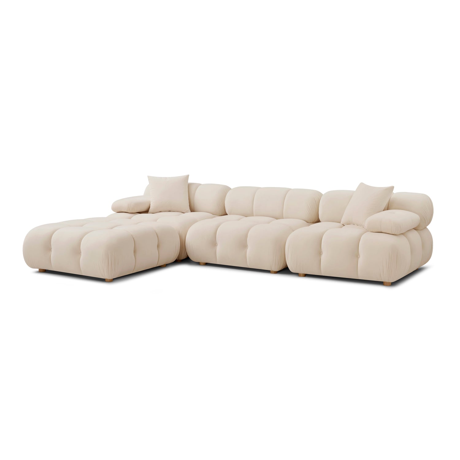 Calliope 4-Piece Performance Modular Sectional - Off-White
