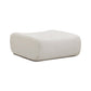 Zenith Contract-Grade Upcycled Fabric Ottoman - Cream
