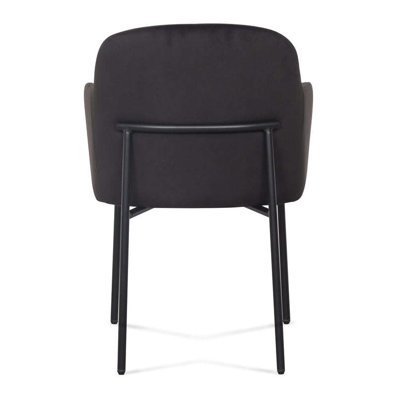 Sydney Performance Velvet Armchair - Set of 2 - Black