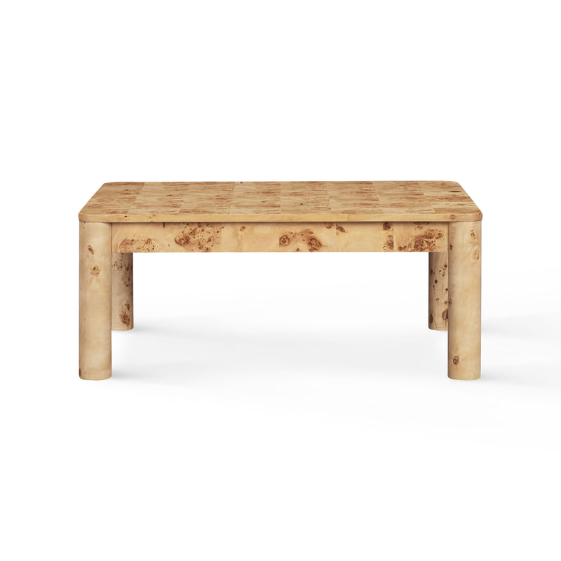 Berri 39" Natural Burl Coffee Table