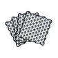Crissy Cotton Canvas Printed Napkins - Set of 4 - Black Vintage Floral