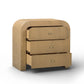 Hump 38" Arched 3-Drawer Bedside Chest - Natural