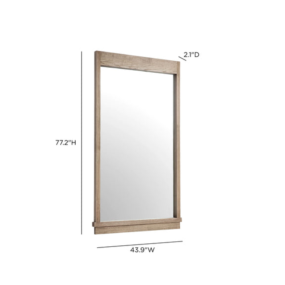 Aimee 44"X77" Solid Brushed Ash Floor Mirror