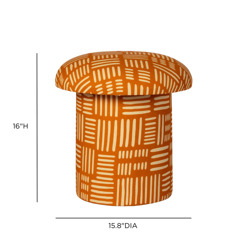 Lucy Mushroom Stool - Rust Orange