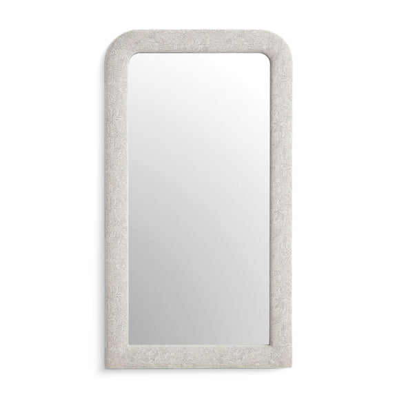 Heidi 43"X78" Upholstered Oversized Floor Mirror - Neutral Floral