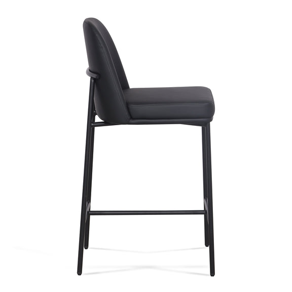 Sydney Performance Vegan Leather Counter Stool - Set of 2 - Black