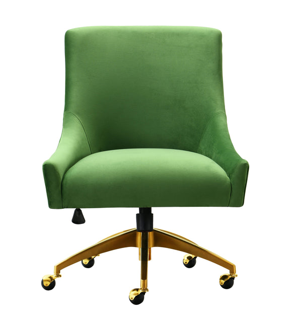 Beatrix Performance Velvet Office Swivel Chair - Green