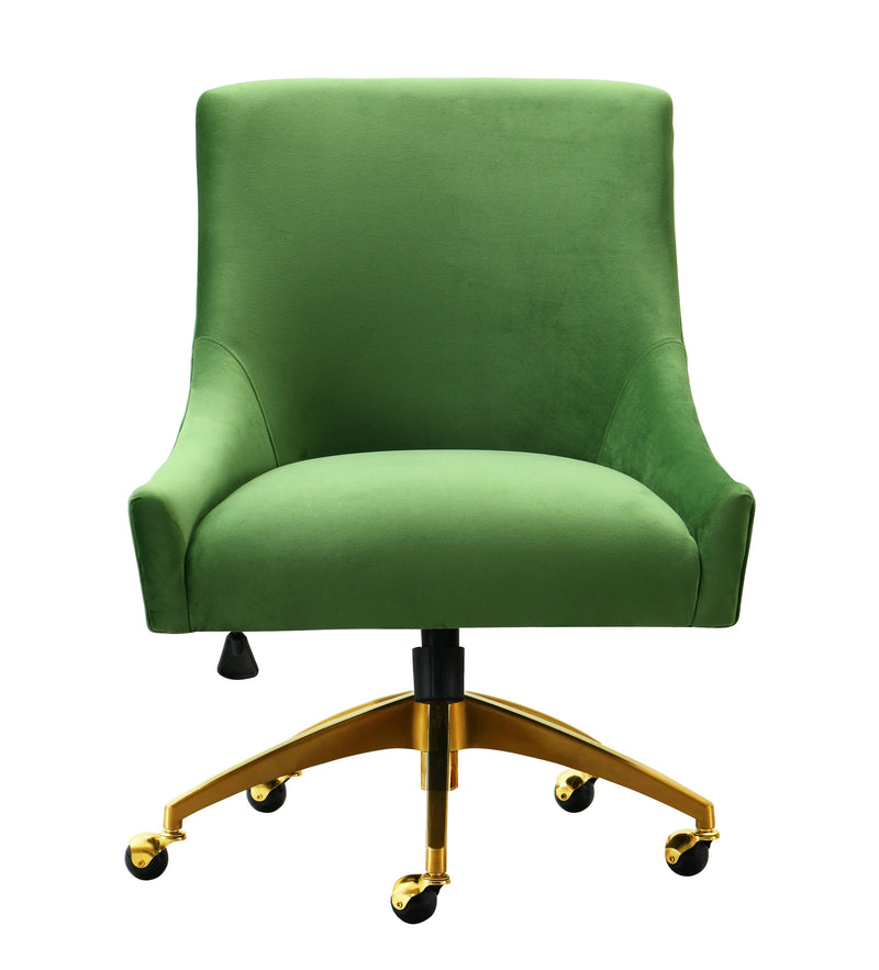 Beatrix Performance Velvet Office Swivel Chair - Green
