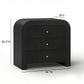 Hump 38" Arched 3-Drawer Bedside Chest - Black