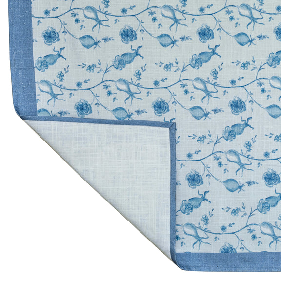 Dolce Natural Cotton Table Cloth - Baby Blue / 70" x 140"
