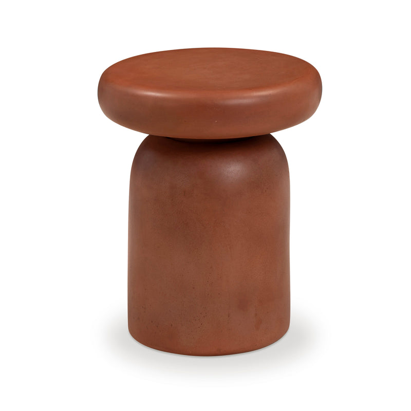 Lydia Concrete Indoor/Outdoor Side Table - Red